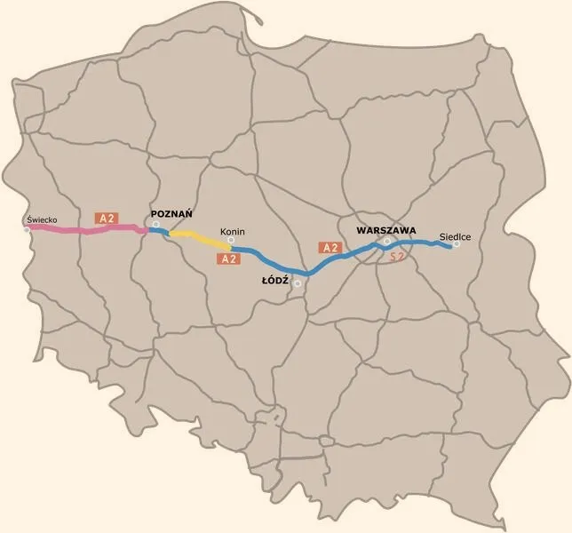 Autostrada A2: opłaty 2026, ceny przejazdu i darmowe odcinki