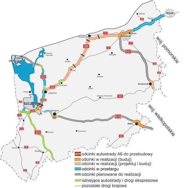 Autostrada A6: trasa przez Szczecin bez korków i sprawny przejazd do granicy