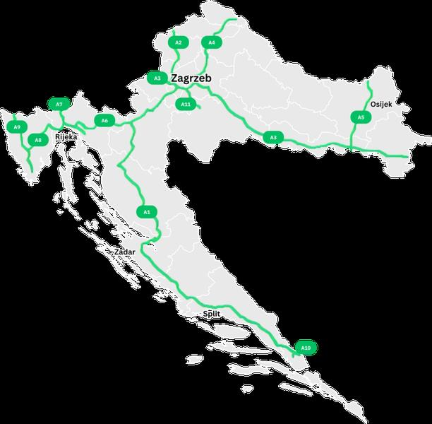 Ceny autostrad w Chorwacji