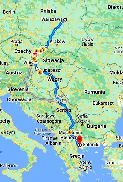 Grecja podróż autem