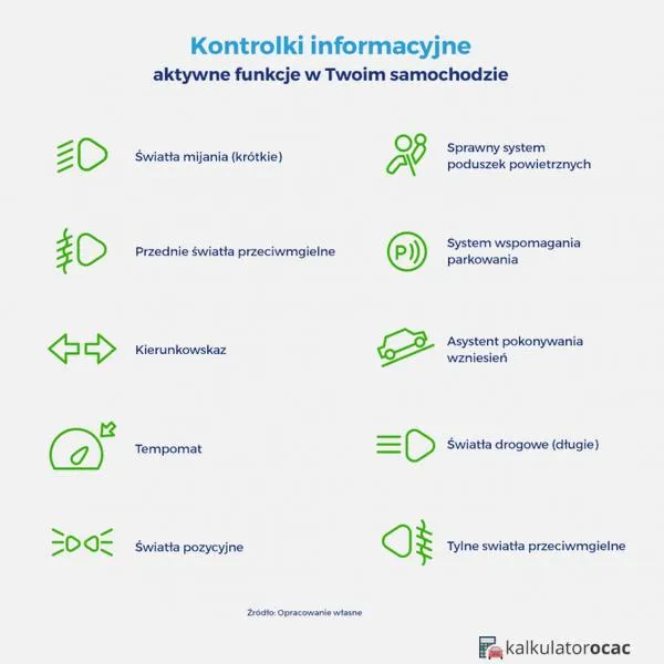 Kontrolki w samochodzie