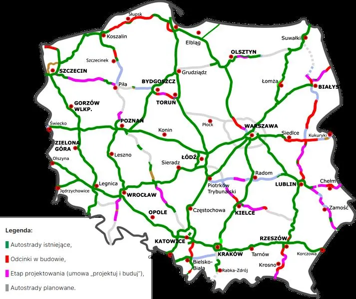 Plany rozwoju autostrad