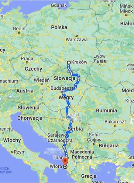 Podróż samochodem po Albanii