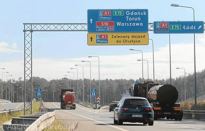 Skuter na autostradzie